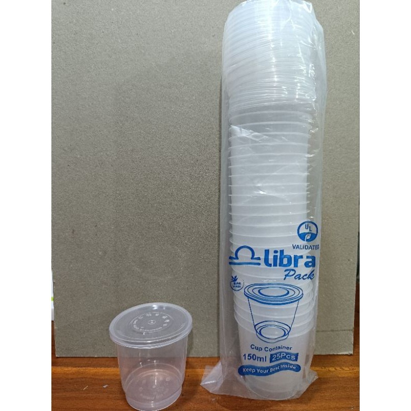 [ ISI 25 PCS ] CUP PUDING 150 ML + TUTUP / TEMPAT CAKE / GELAS SAMBAL / CUP JELLY MURAH / Gelas Cup 