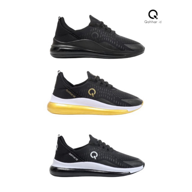 SEPATU SNEAKERS HITAM POLOS KEREN | SEPATU FULL BLACK ANAK SEKOLAH