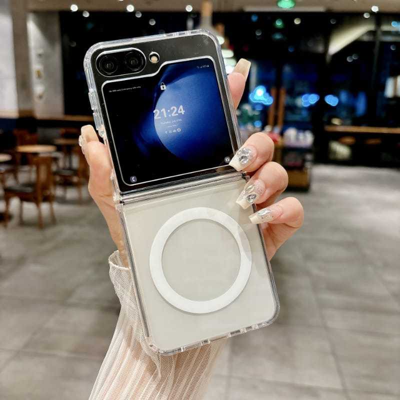 Case Magsafe Clear Samsung Z Flip 3 Samsung Z Flip 4 Samsung Z Flip 5 Samsung Z Flip 6 Samsung Z Fli