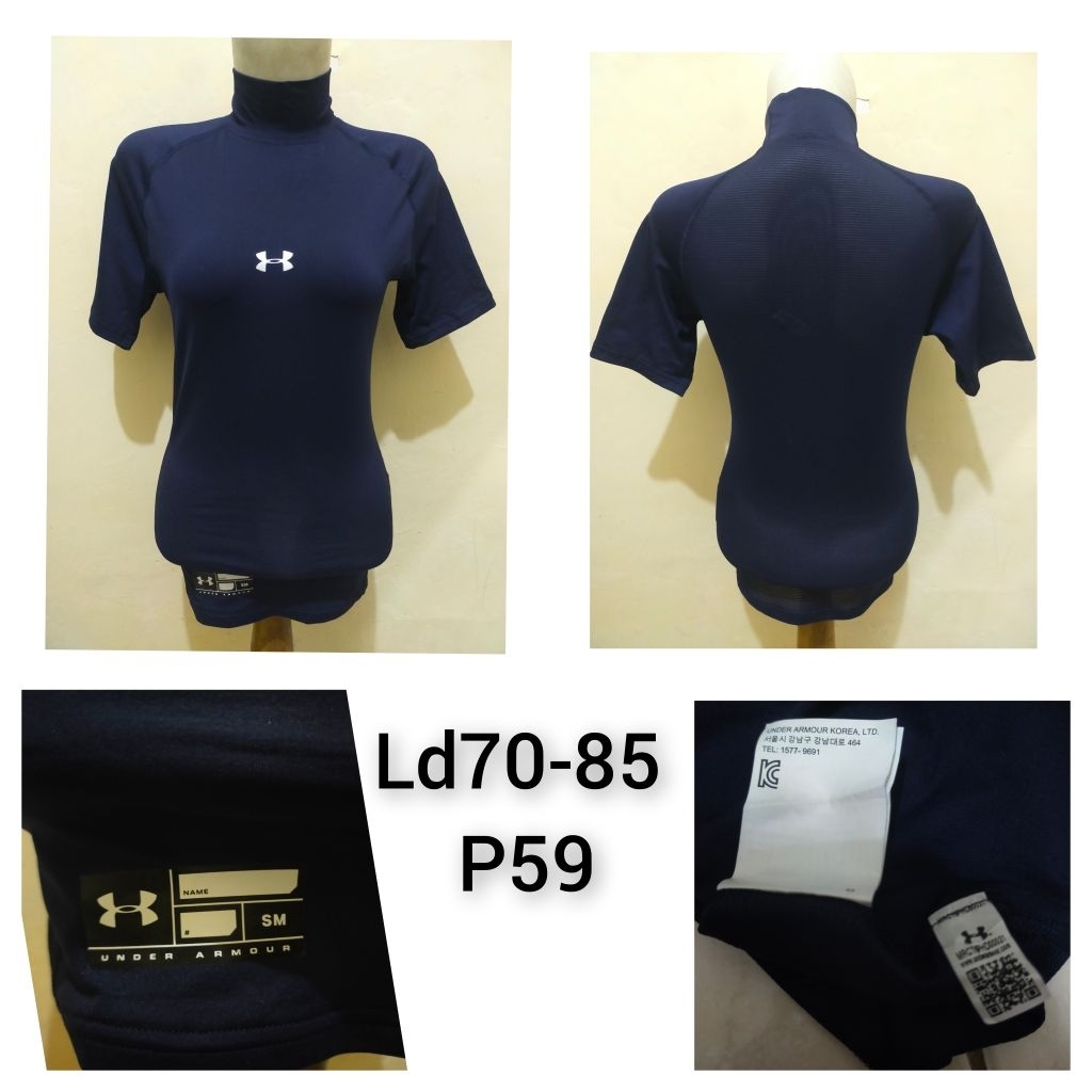 Under Armour S Kaos Olahraga Wanita Navy