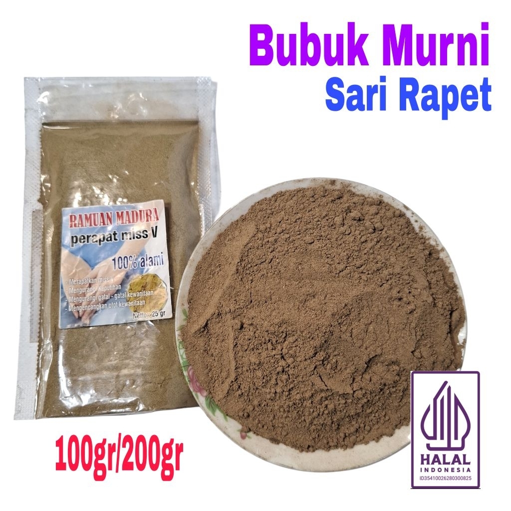 Bubuk Murni Sari rapet/Perapat miss V Ramuan Madura 200gr