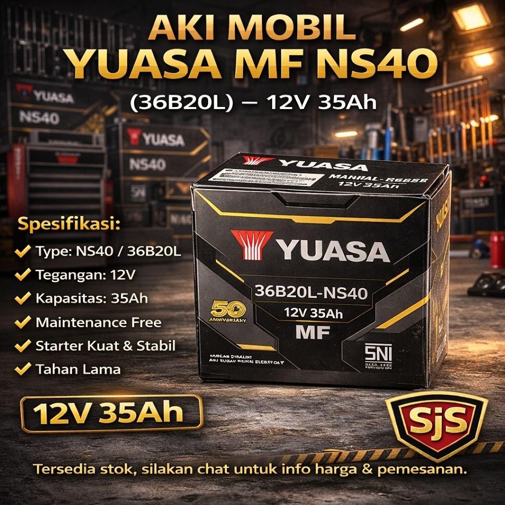 Aki Yuasa MF Ns40 12v 32ah kering