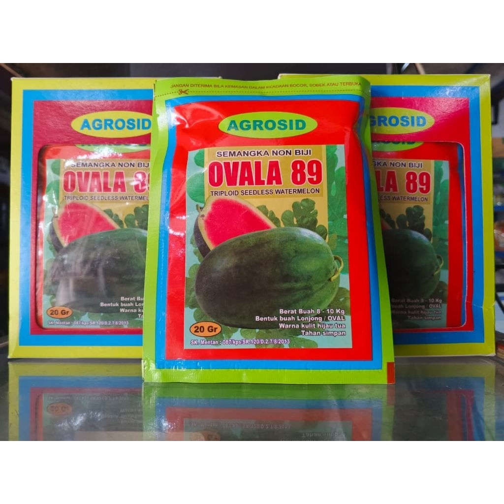 BENIH SEMANGKA OVALA 89, SEMANGKA OVAL NON BIJI KEMASAN ORIGINAL