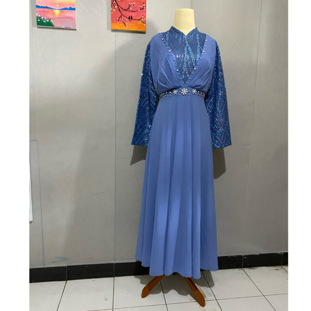 Dress Brukat Kondangan | Ceruti mix brukat