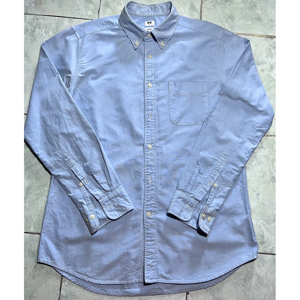 kemeja slimfit oxford uniqlo