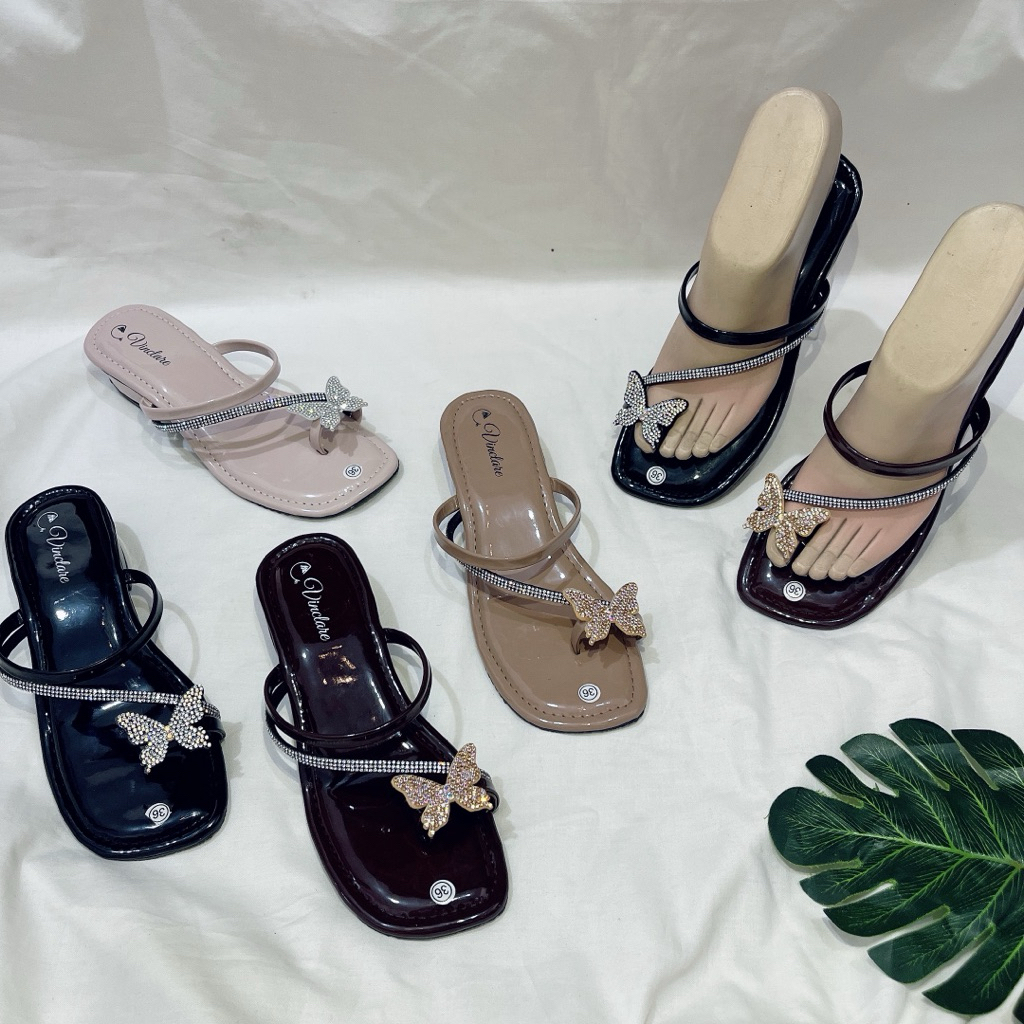 Heels 3cm, Heels Hudie, Sandal pesta, heels terbar, kekinian