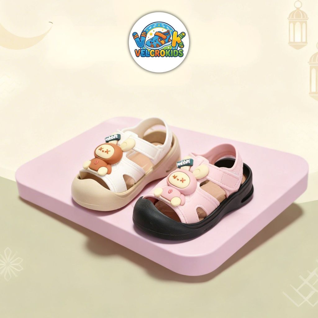 VELCROKIDS Sandal Anak Cewek Cowok Unisex Berkualitas Nyaman Lucu Umur 2 - 10 Tahun RX-912+8