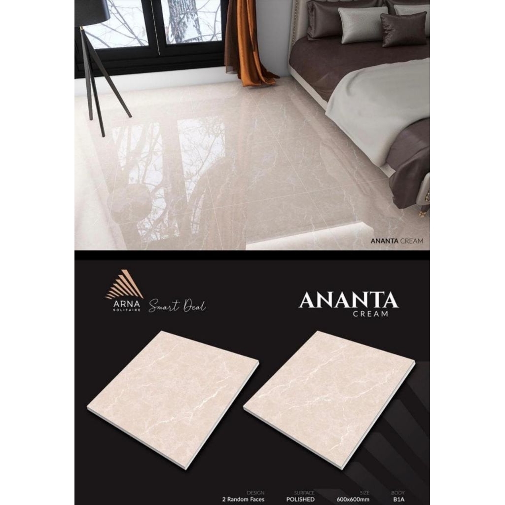 Granite Lantai 60x60 Ananta Cream | Arna Granite