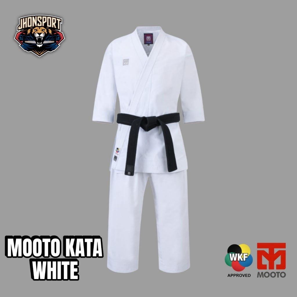 WKF APPROVED - Seragam Karate Mooto EXTERA KATA - WHITE EMBROIDERY (Bordir Putih)