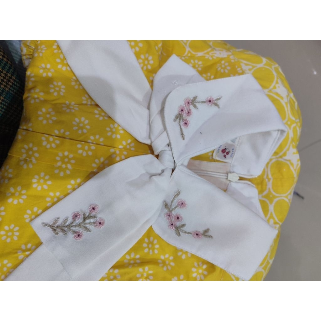 dress batik kepik anak perempuan usia 6-7 tahun like new