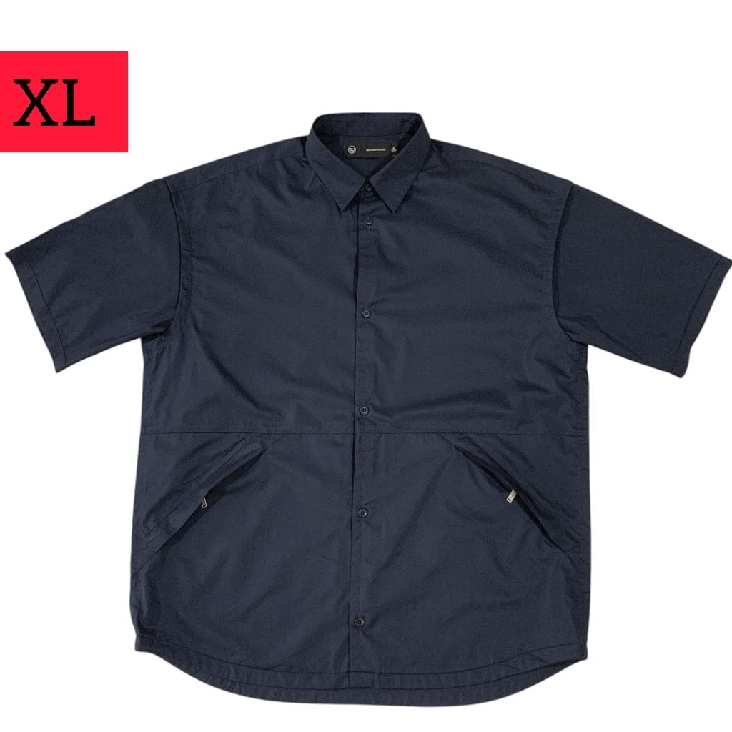 Kemeja workshirt lengan pendek zip pocket GU x UNDERCOVER ( size XL )