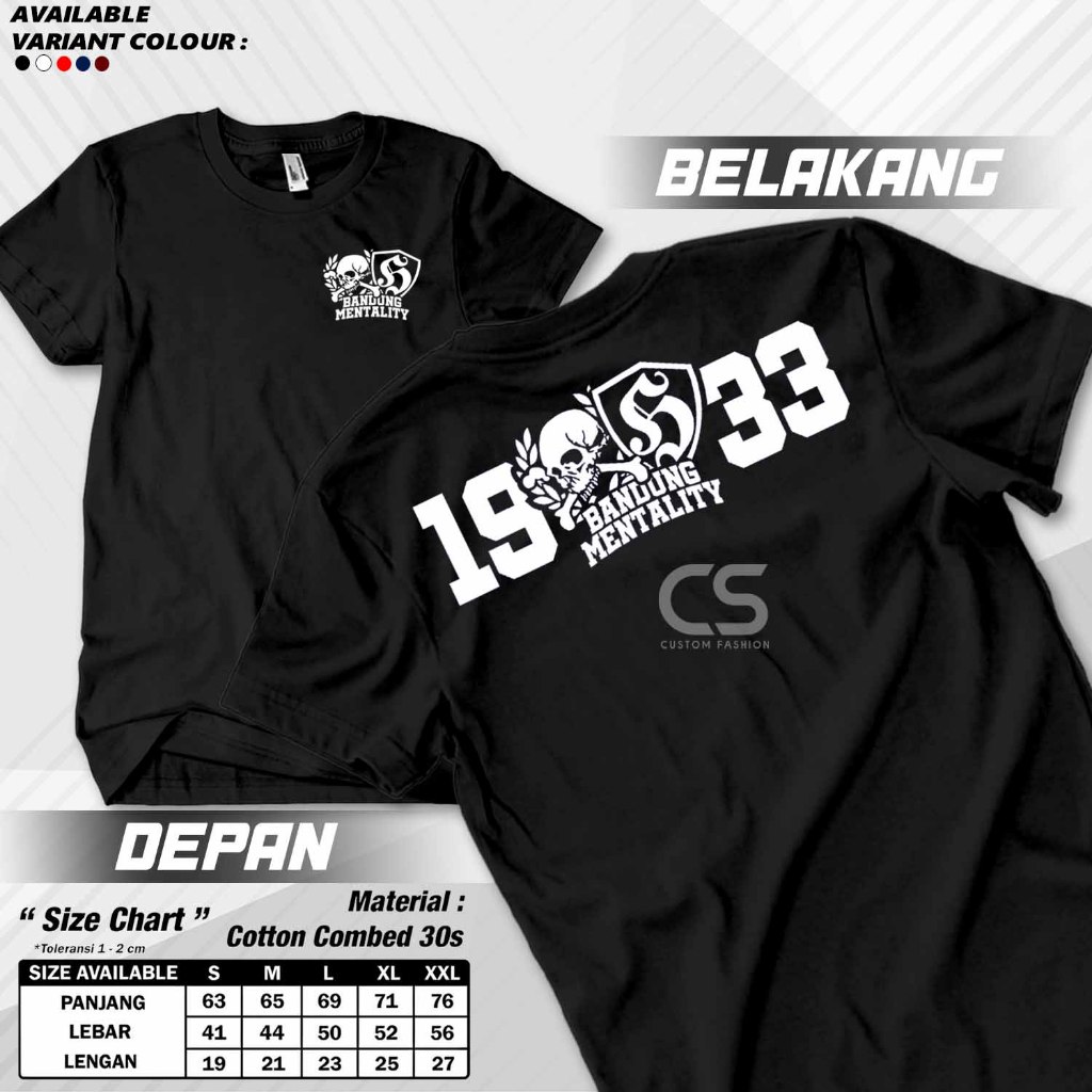 Kaos Distro Football Pria Bandung Mentality Casual Premium Combed 30sn kaos Bandung mentality