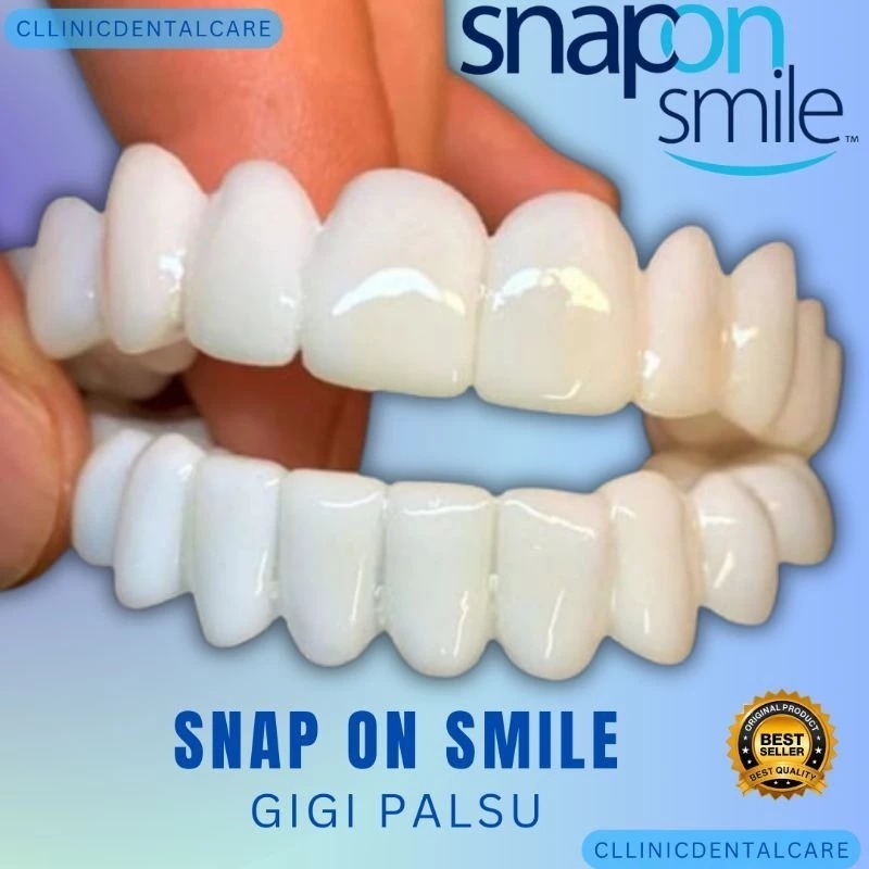 Gigi Palsu Veneer Gigi Atas Bawah Perapi Gigi Pemutih Gigi Snap On Smile Original Authentic