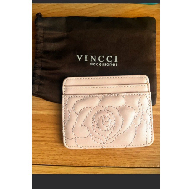 Vincci card holder dompet kartu wanita NEW warna Peach/soft pink