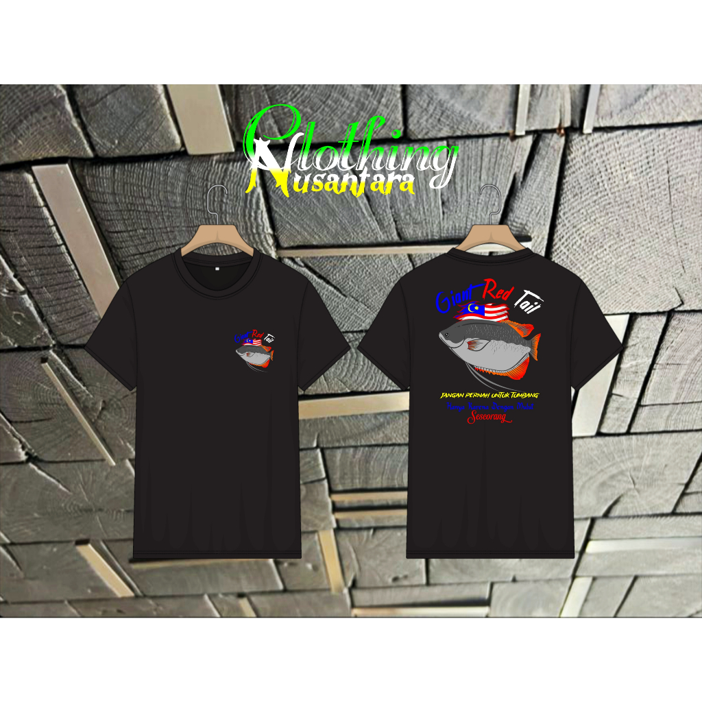 KAOS IKAN GURAME SABAH GIANT RED TAIL SABLON PREMIUM