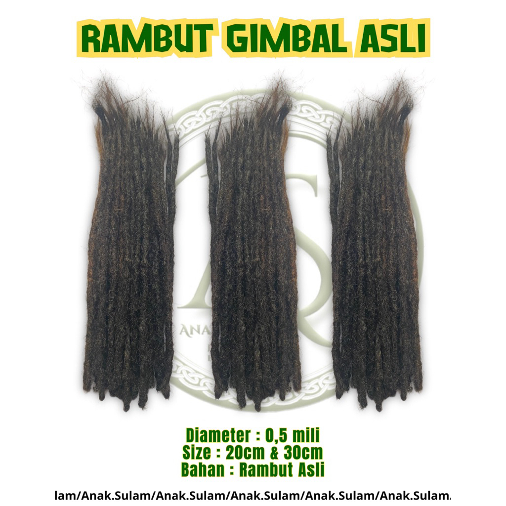 Rambut Gimbal/Gimbal Ekstension/bahan rambut asli