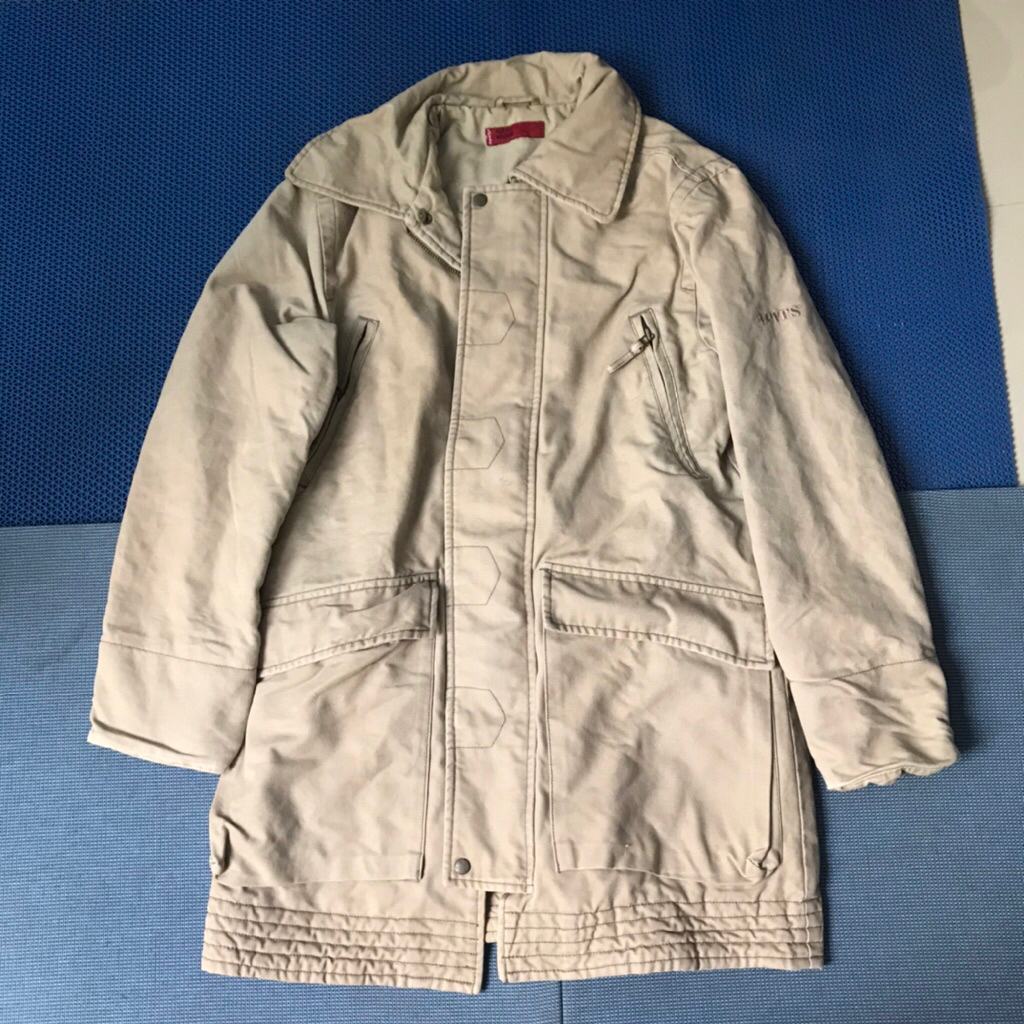 Vintage  Levis Red tab mac Coat chore jacket beige colorway Size L  Pxl 100 x 60 cm  Heavy Weight du