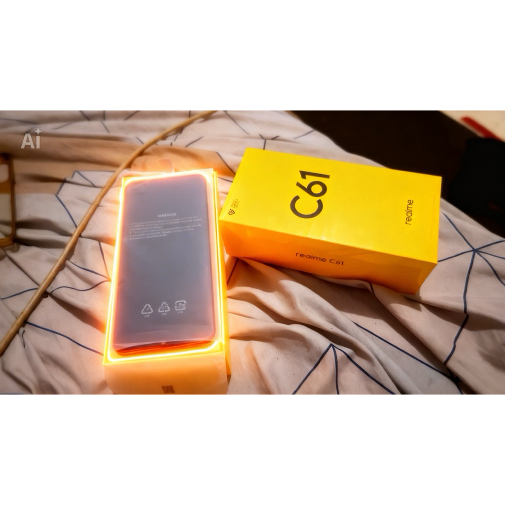 Realme C61 8/128GB Black Second Fullset- Baterai Tahan Lama 5000mAh, Desain Tipis 7.74mm, Kamera 50M