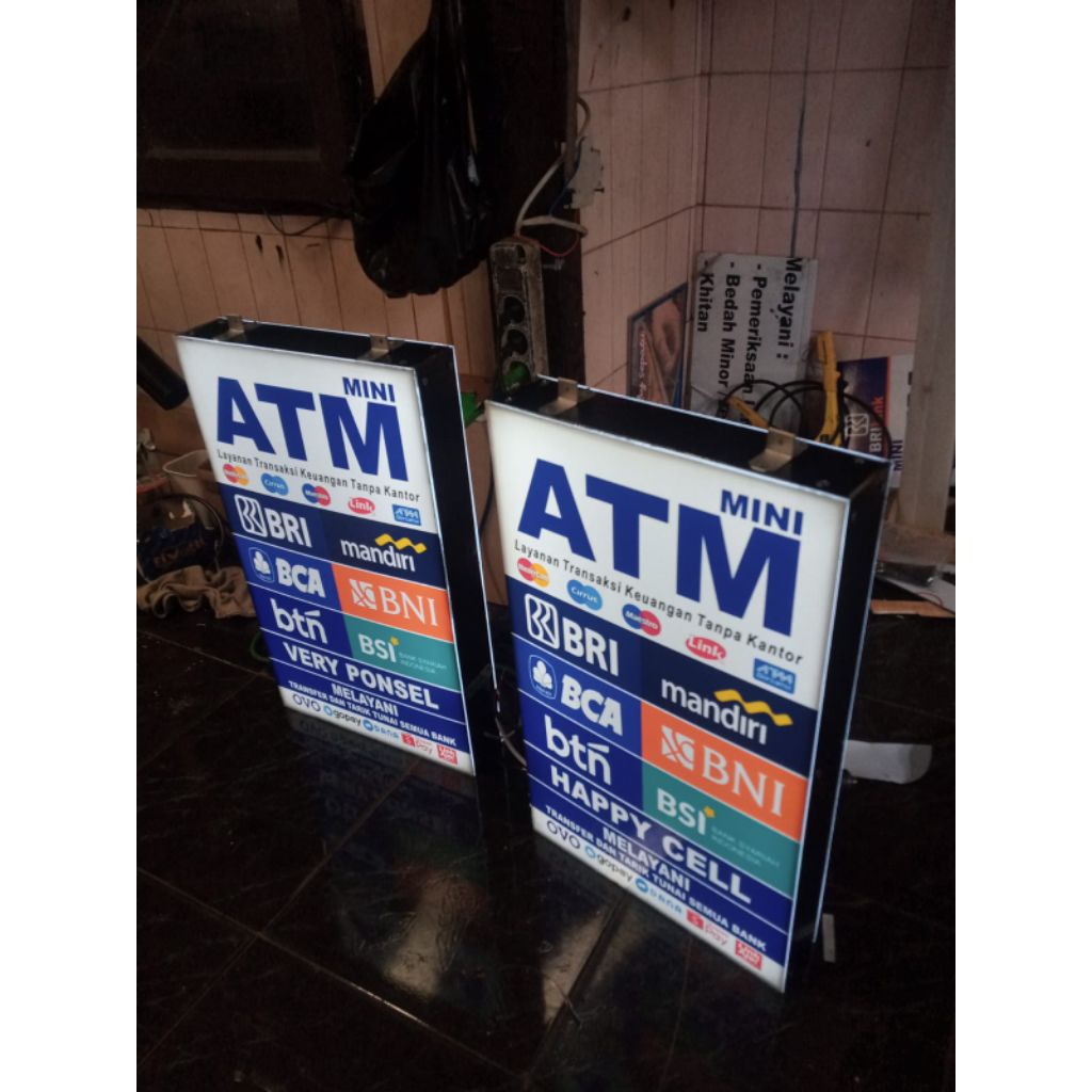Neonbox Mini atm BriLink Desain bebas