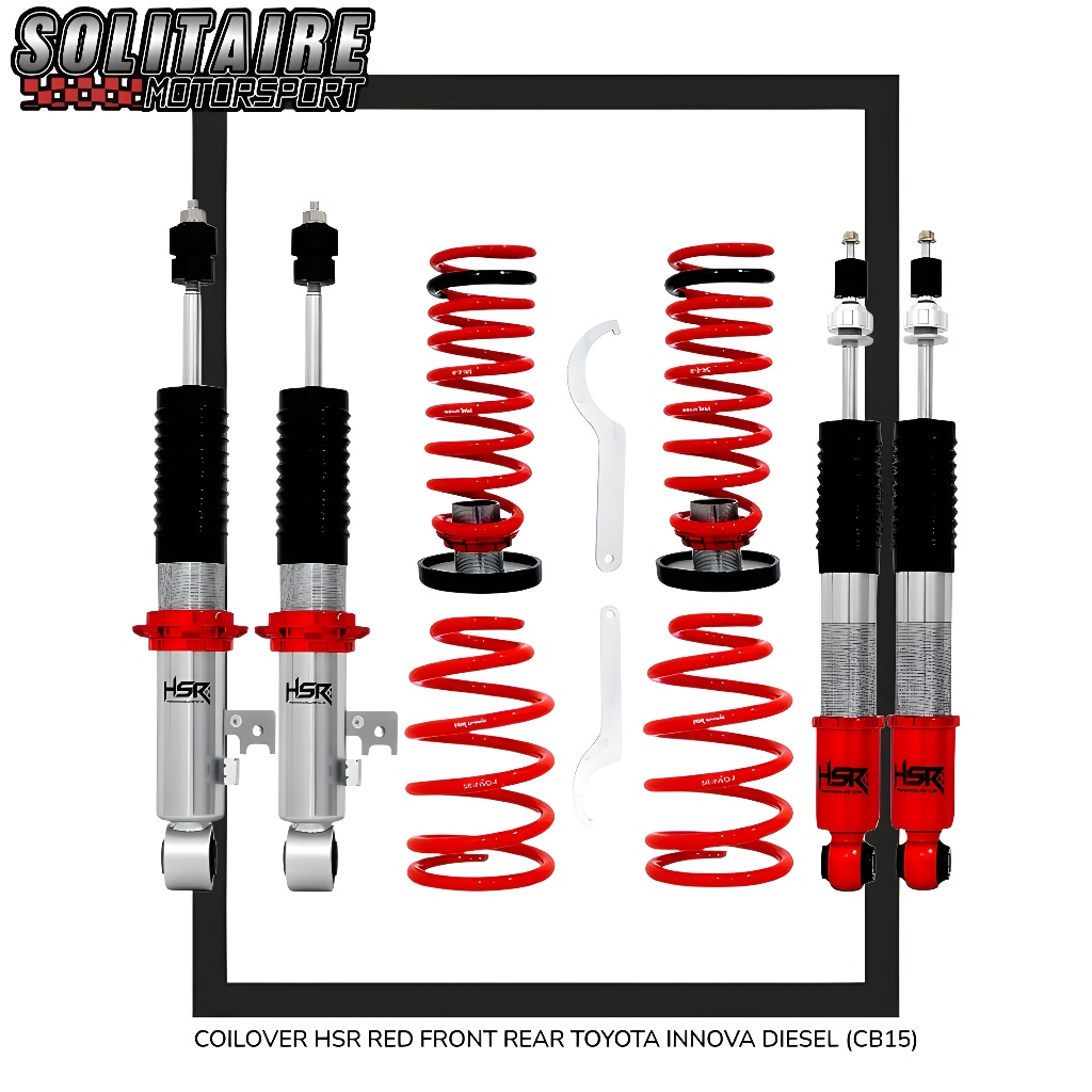 COILOVER PROFENDER / PER CEPER HSR RED FRONT REAR BUAT MOBIL TOYOTA INNOVA DIESEL (CB15)