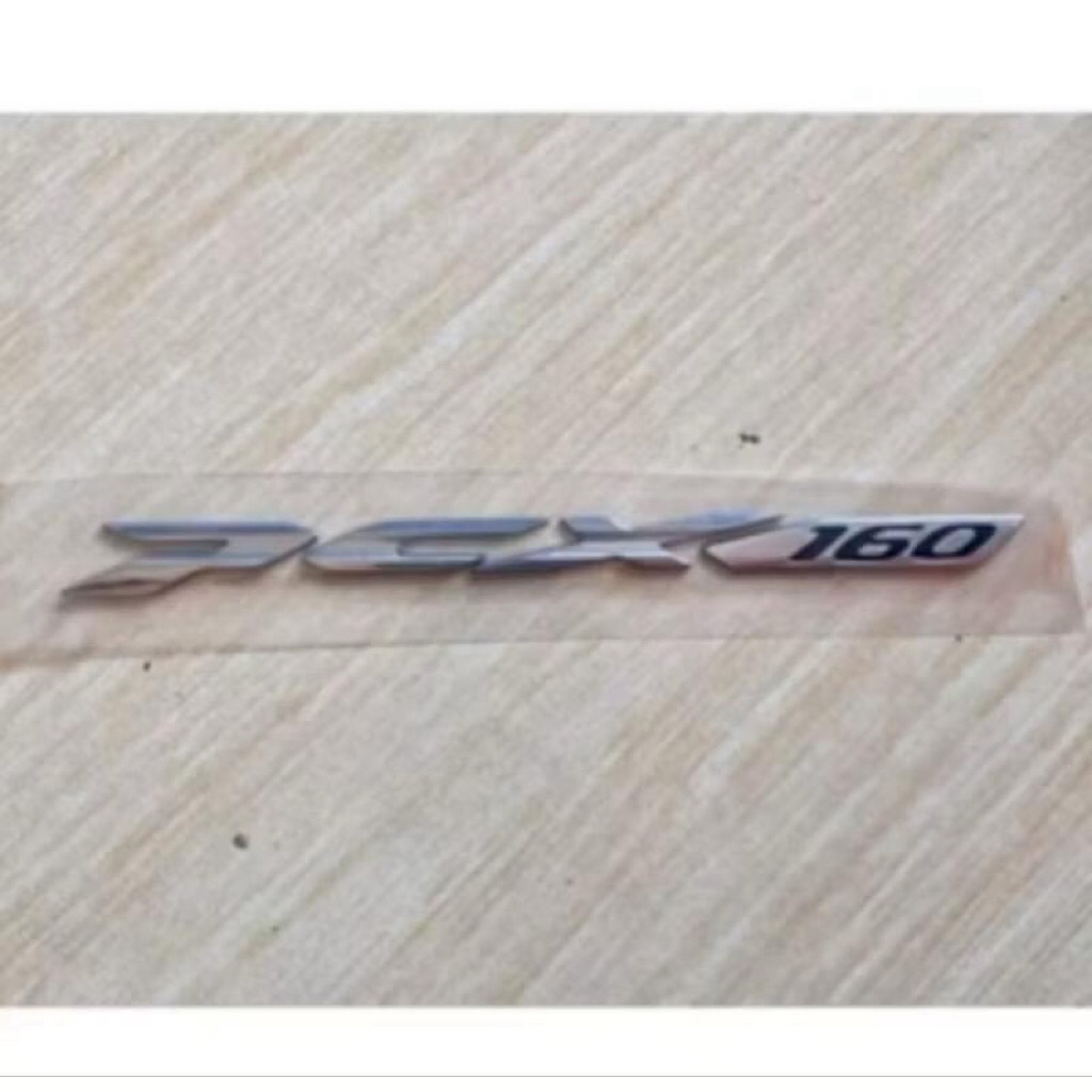 Emblem Stiker Sticker untuk Motor Honda PCX 160 cc Tebal Timbul Sepasang Silver Emas Chrome Hitam