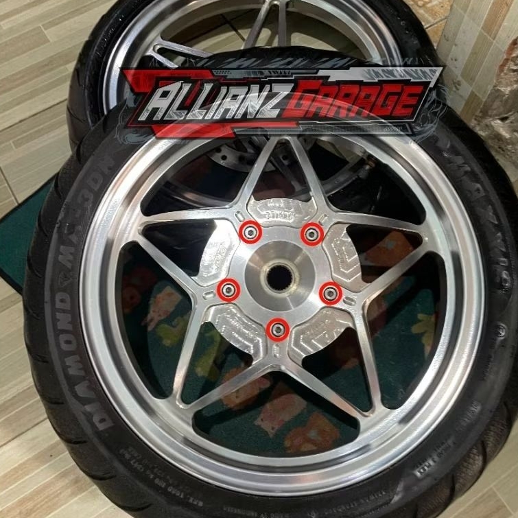 Baut Set Velg CNC KingSpeed,X1R,Vnd,Delkevic Anti Karat