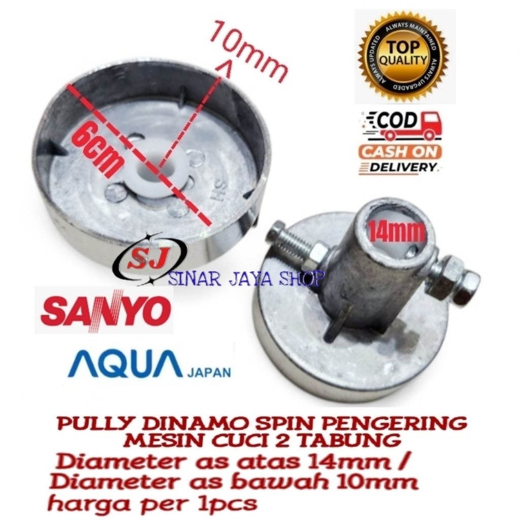 Pully Puly Dinamo Spin  Pengering  Mesin Cuci SANYO AQUA 2 Tabung