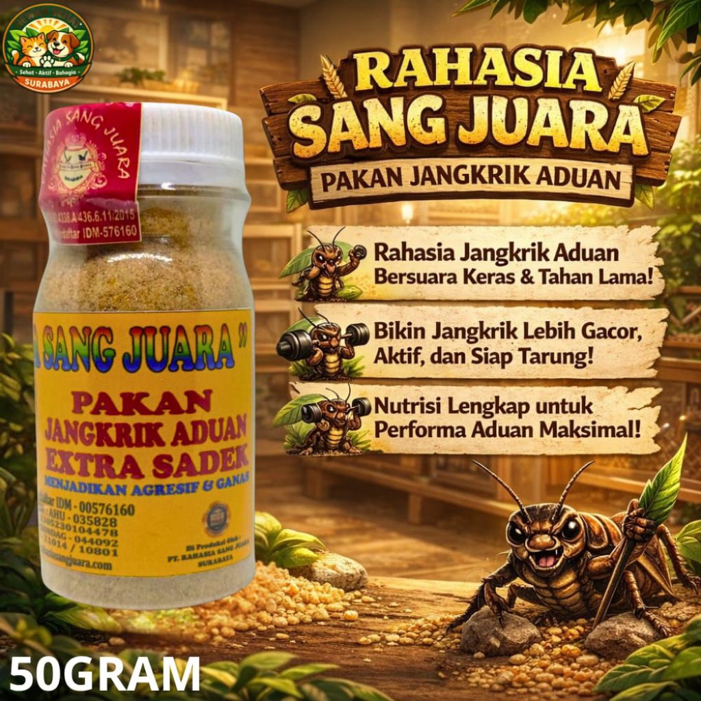 Pakan Jangkrik Aduan Extra Sadek -rahasia sang juara