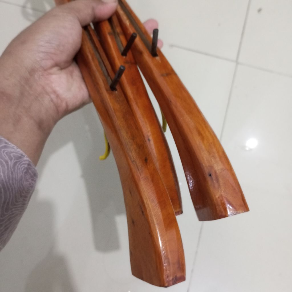 Stik Tangkai Joran Pancing Kayu Selam 50Cm Alur ATAS Dikirim LENGKAP Sistem STOP