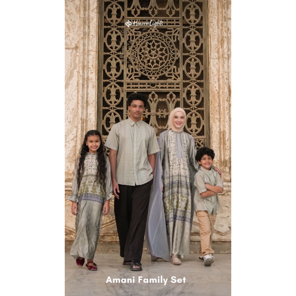 AMANIFAMILY SET HEAVEN LIGHTS DEWASA DRESS KOKO HUNAYA  MAHARA SAHARA RAUHA