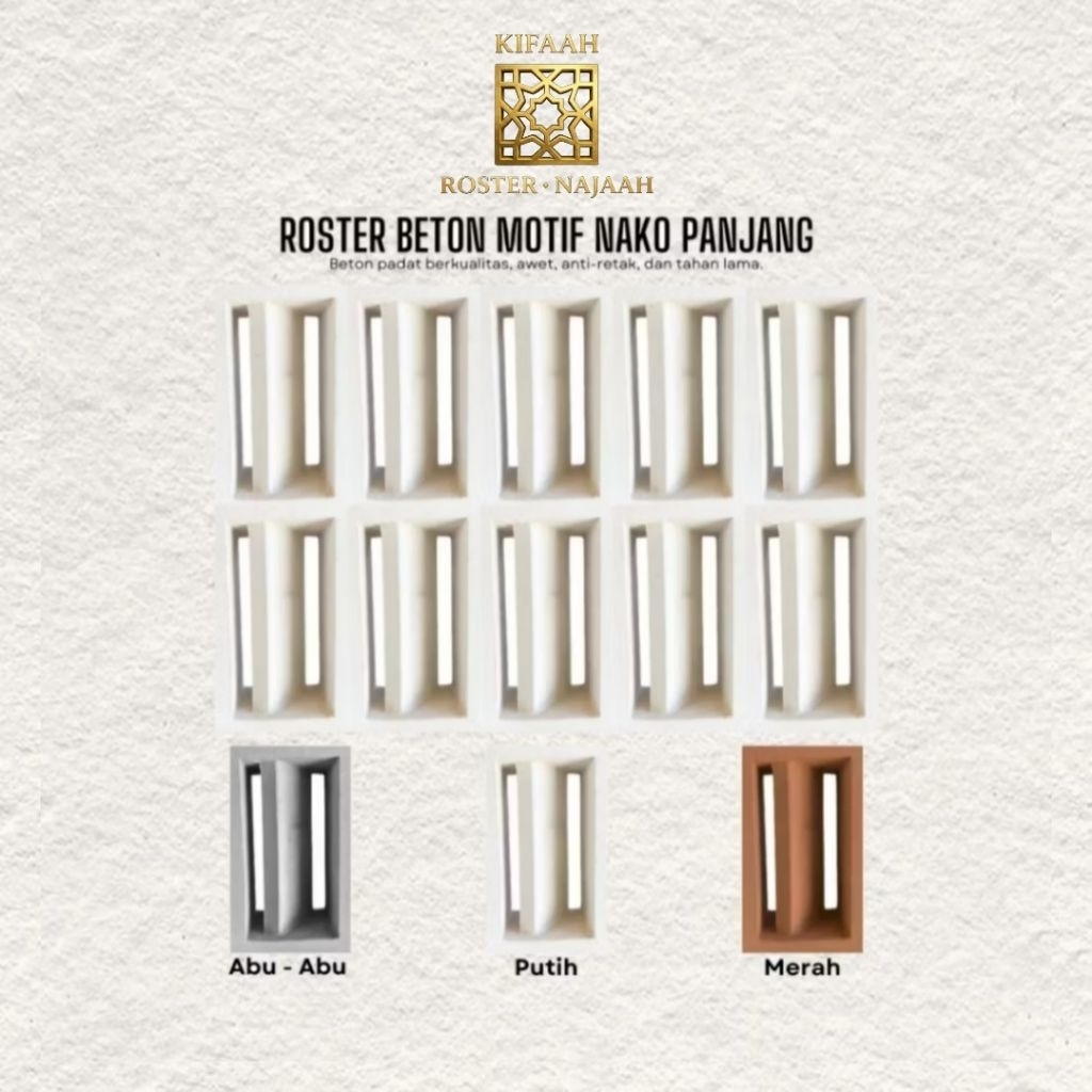 Roster beton motif NAKO PANJANG