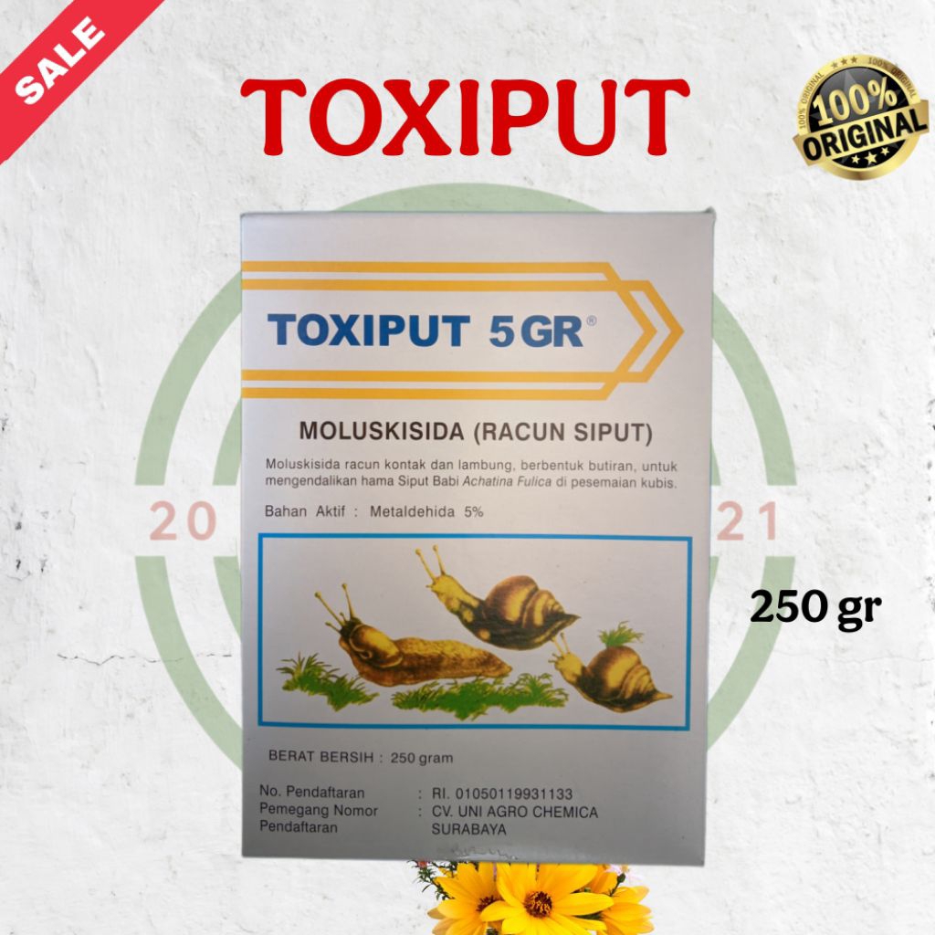 TOXIPUT siputok 5Gr RACUN SIPUT KONTAK LAMBUNG AMPUH MENGENDALIKAN SIPUT DAN KEONG PERAWATAN TANAMAN