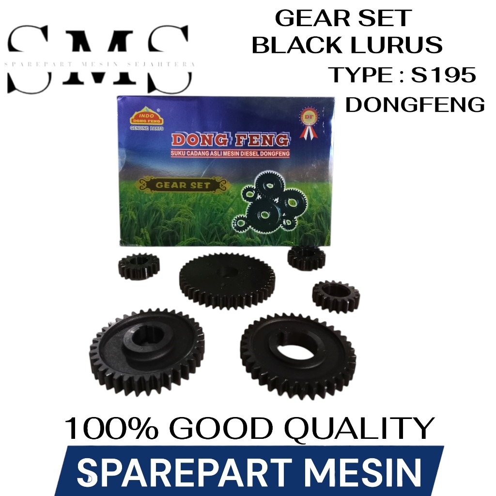 Gear Set S195 LURUS Dongfeng HITAM Original / Gigi Penghubung Mesin Diesel S 195 100% ASLI