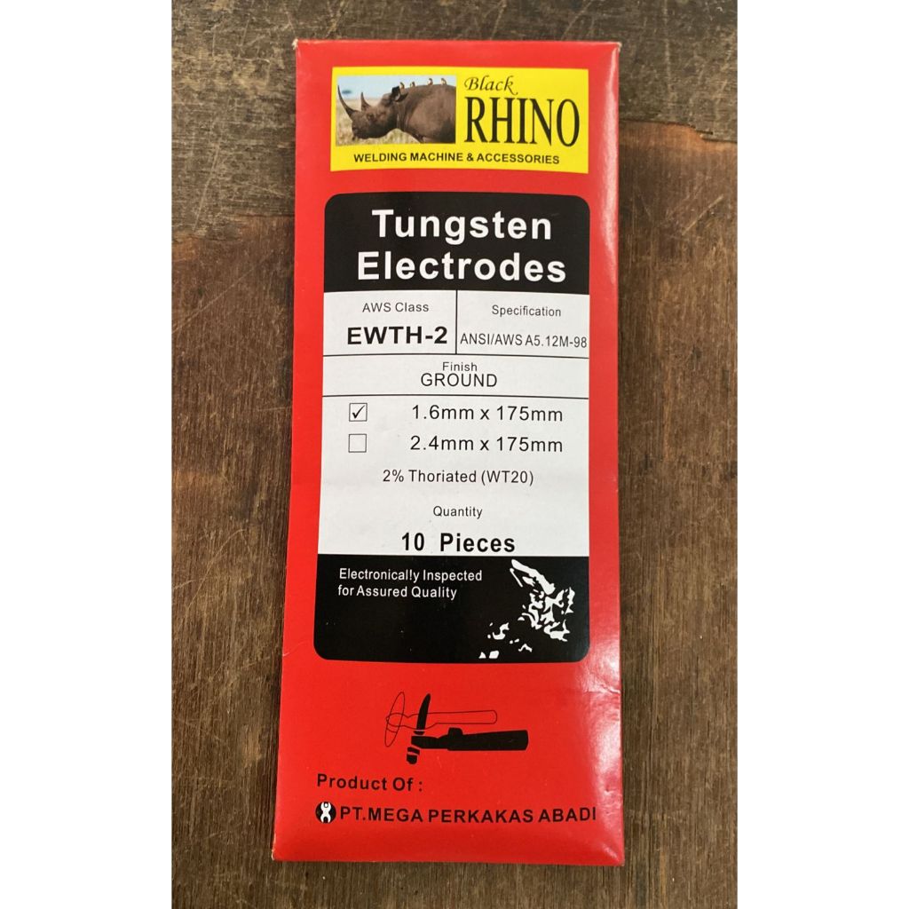 Tungsten Electrodes 1,6 mm/Jarum Argon 1.6 mm  ( 10 PCS )