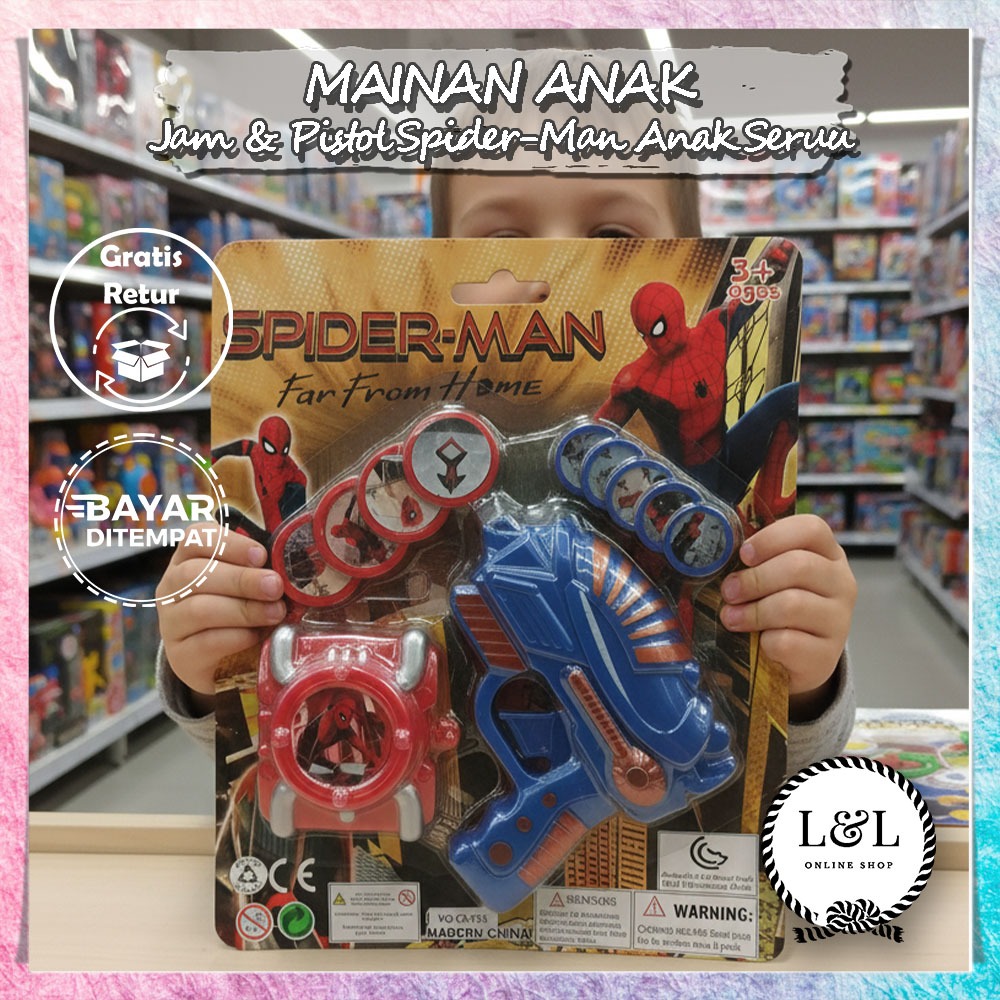 Mainan Anak Spiderman Far From Home Set Lengkap Mainan Anak Superhero Jam Dan Blaster Mainan Anak Se