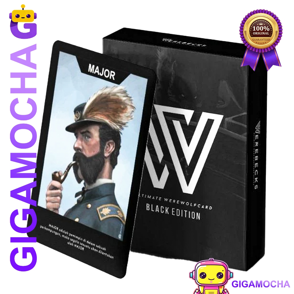 Werewolf Card Black Edition PREMIUM - Kartu Game Party Werewolf