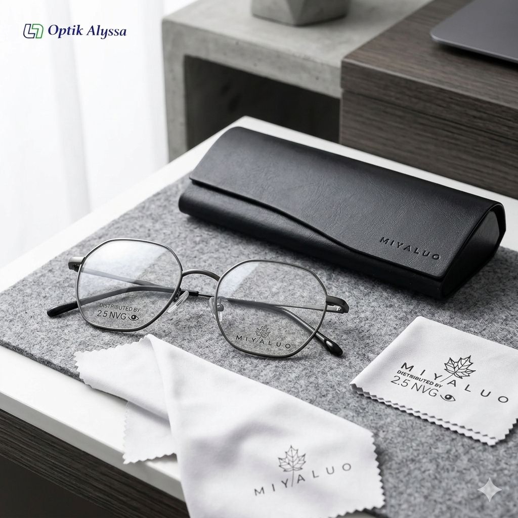 NVG 2.5 MIYALUO TITANIUM 6012 INCLUDE LENSA NVG BY ESSILOR