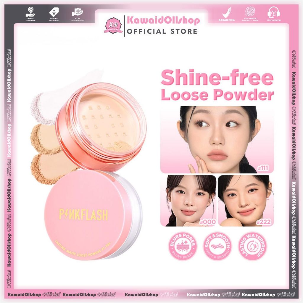 PINKFLASH OhMySelf Oil Controller Loose Powder Bedak Matte Loose Setting Powder | Pinkflash Matte Lo