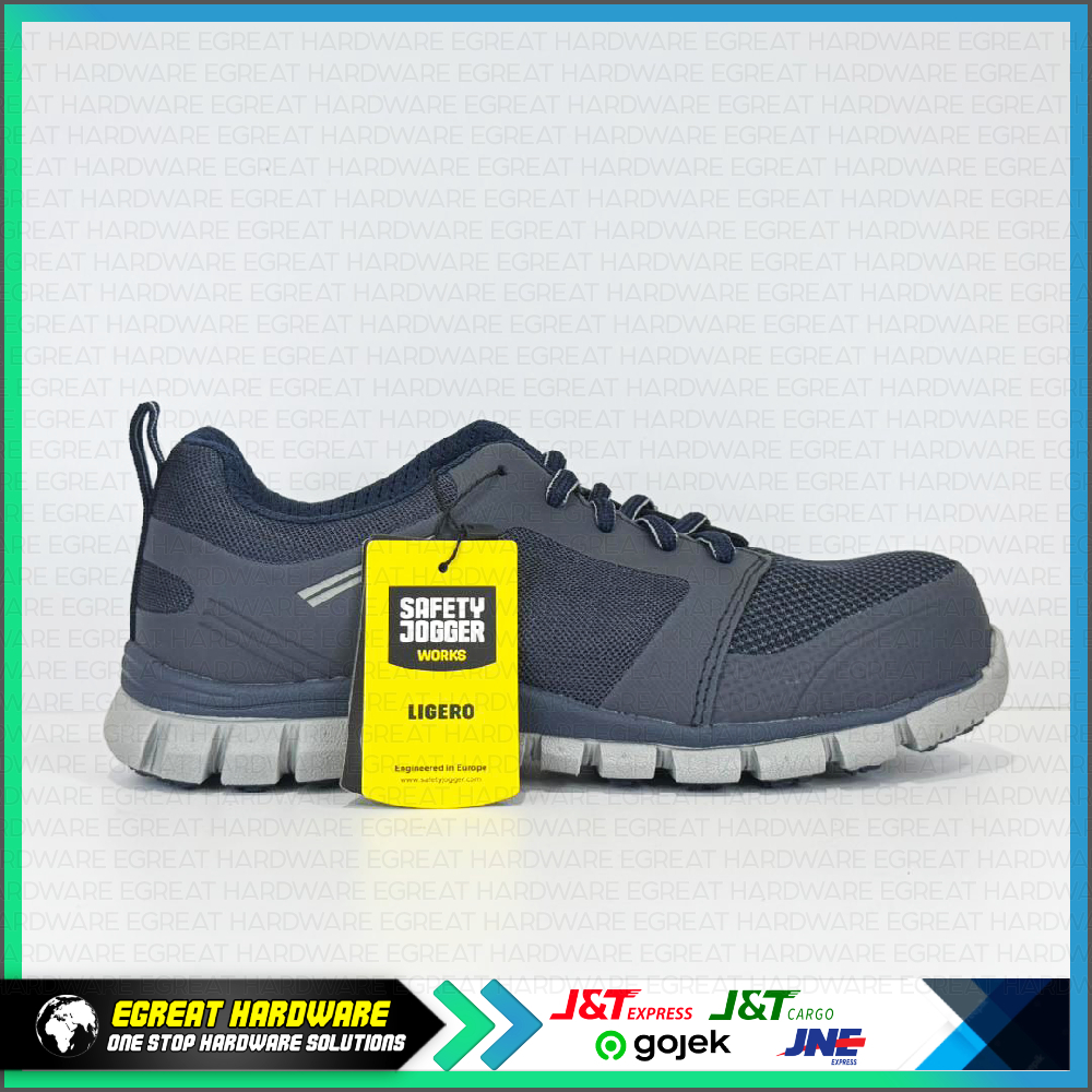 (BARANG READY / BUKAN PO) SAFETY SHOES; LOW CUT, COMPOSITE, ESD; LIGERO S1P, NAVY; SAFETY JOGGER