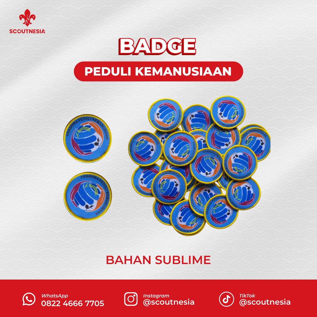 (COD) BADGE PRAMUKA PEDULI KEMANUSIAAN SUBLIM (LINGKARAN)