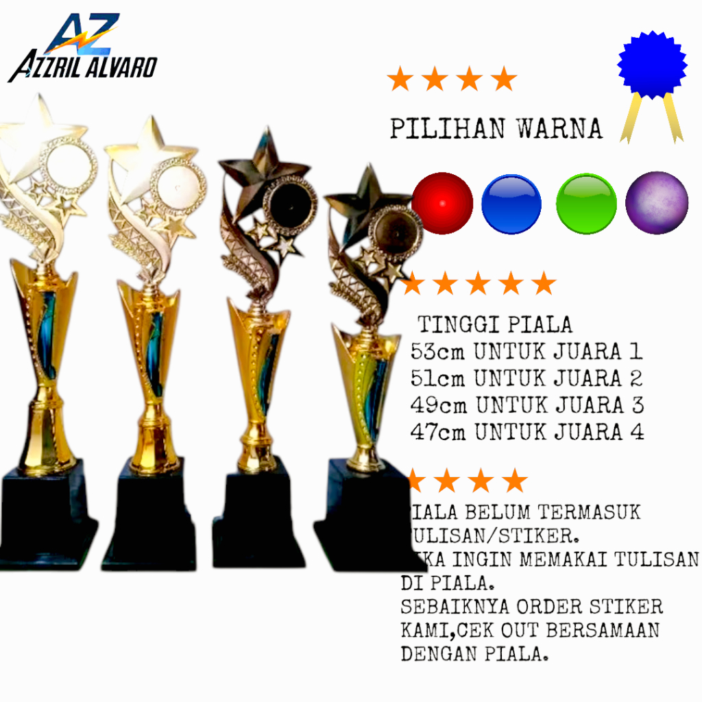 Piala THROPY 115 fg30 piala juara 1- 4