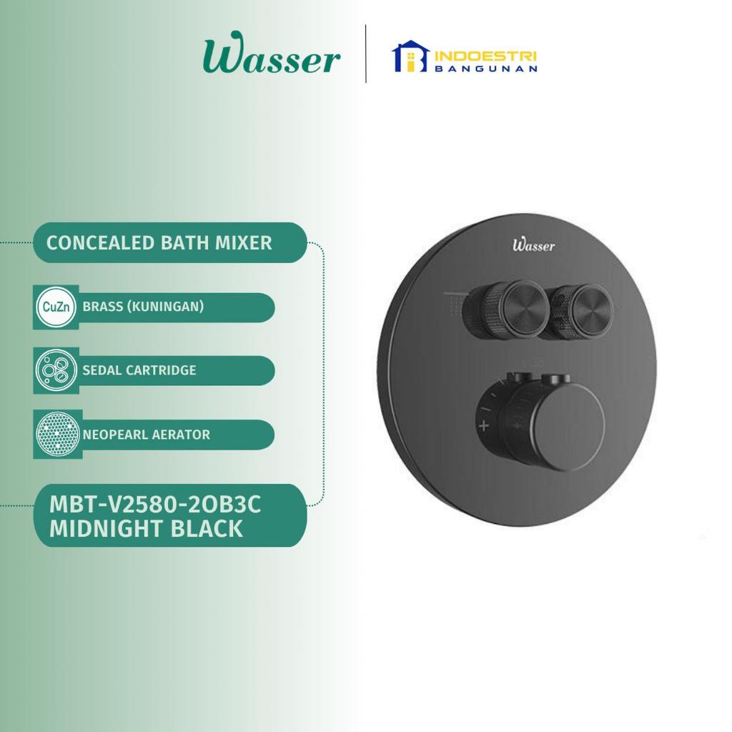 Kran Tanam Shower Mixer Wasser MBT V2580 2OB3C Midnight Black / Wasser Thermostatic Concealed Shower
