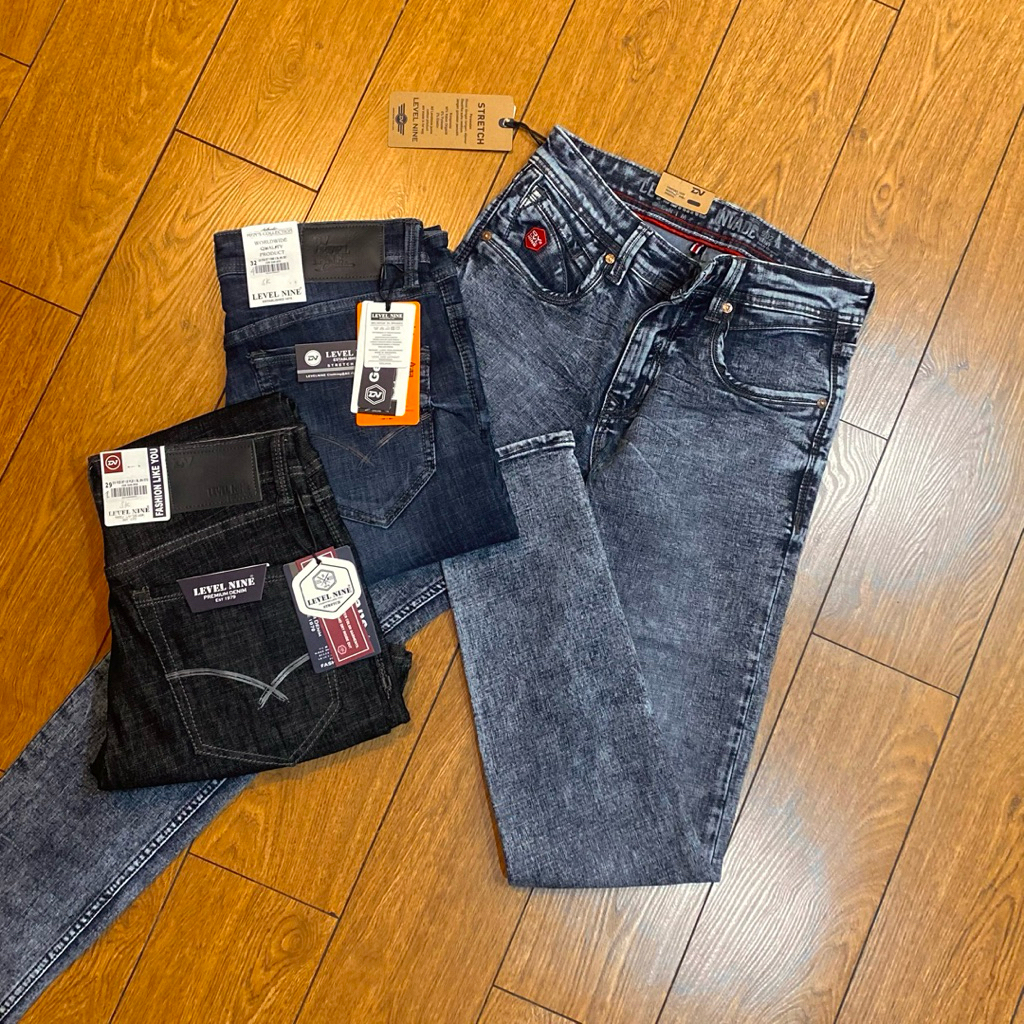 CELANA JEANS DV LVL NINE ORIGINAL SKINNY FIT / CELANA PENSIL STRECHY MODEL POLOS DAN ROBEK