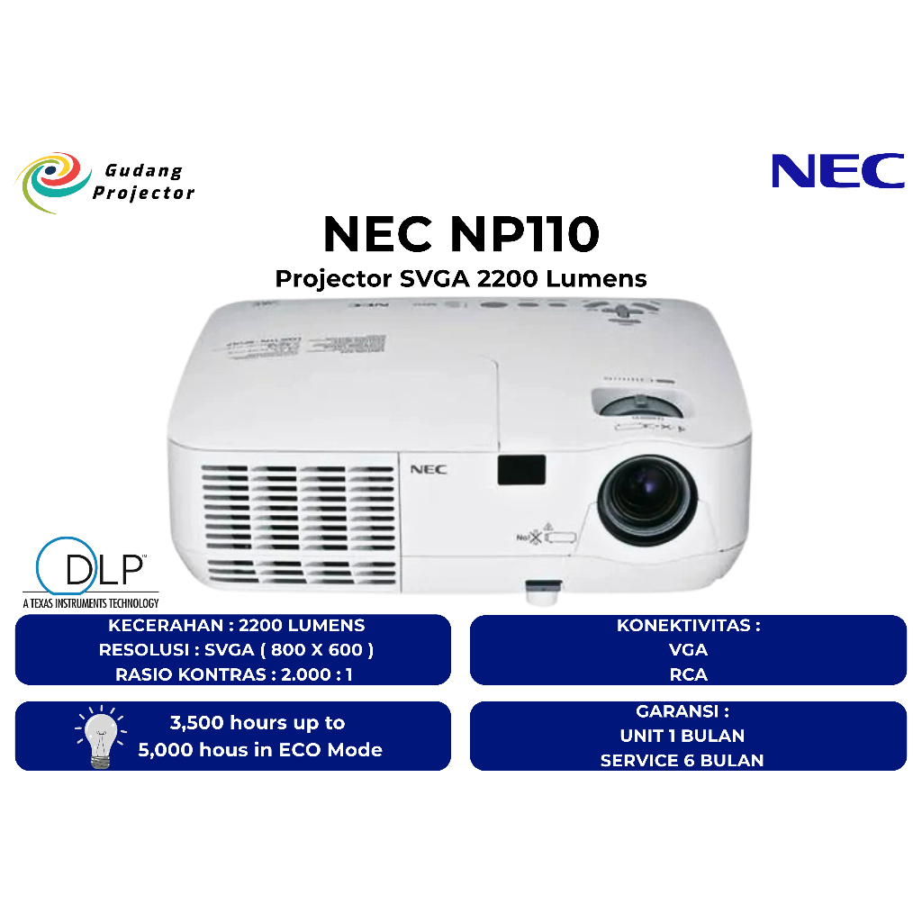 Proyektor Second NEC NP110 2200 Lumens
