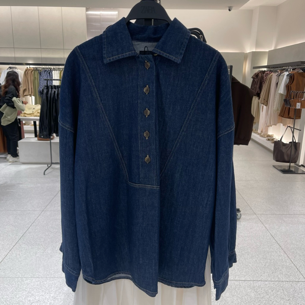Blouse Denim ZARA Women jastip (jasa titip)