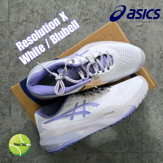 Sepatu Tenis Wanita Asics Shoes Gel-Resolution X Women - White / Bluebell