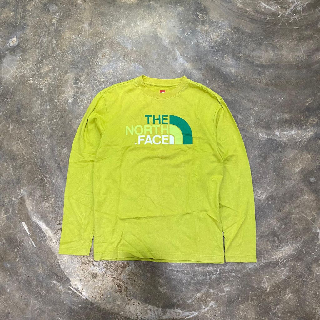 kaos lengan panjang the north face logo besar second