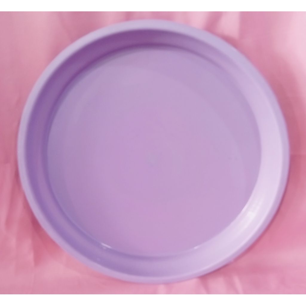 1 PCS NAMPAN PLASTIK BULAT PINK POLOS MURAH MERIAH