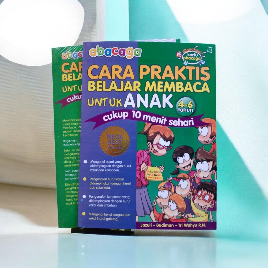 BUKU ANAK-ANAK / BUKU BELAJAR MEMBACA / ABACAGA / CARA PRAKTIS BELAJAR  MEMBACA UNTUK ANAK