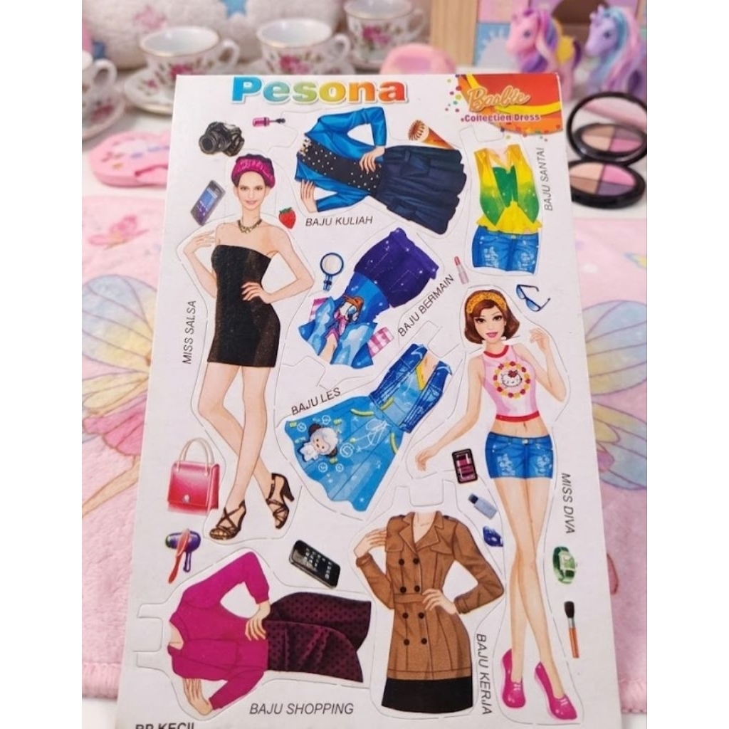 Mainan jadul BP kertas / mainan anak cewek/1pcs